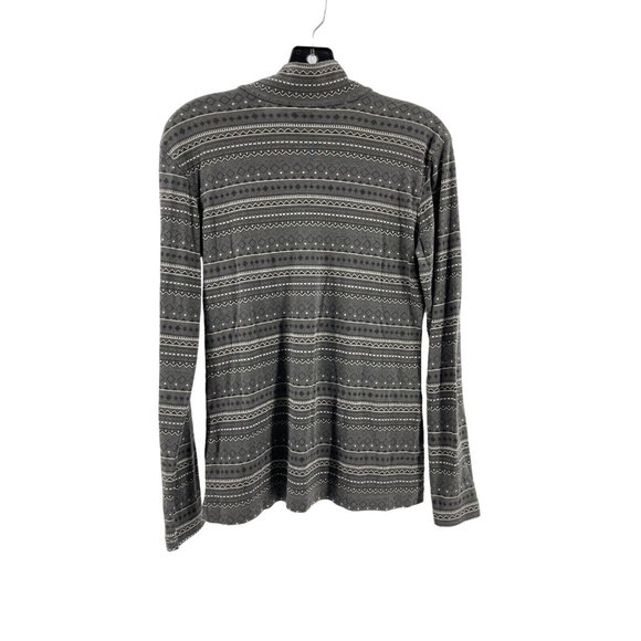 Columbia Sportswear Women's Gray Striped Print High Neck Jacket Sweatshirt Sz M - Picture 5 of 12